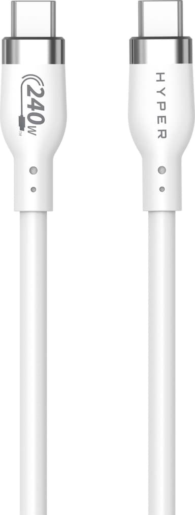 Hyper HyperJuice USB-C til USB-C ladekabel 1 m (hvit)