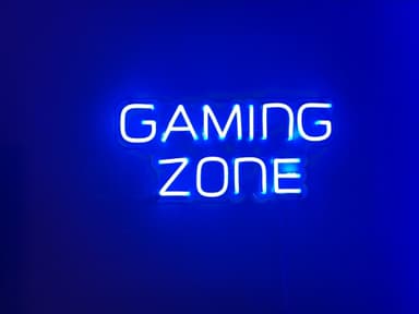 Neon LED-skilt Gaming Zone - 50x23 cm - Full RGB med touch fjernkontroll