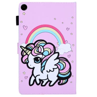 Samsung Galaxy Tab A9 Sammenleggbart Veske Kortholder - Rainbow Horse