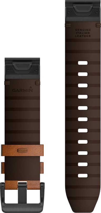 Garmin 22mm QuickFit klokkeremme av lær (brun)