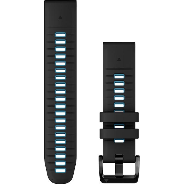 Garmin 22mm QuickFit klokkerem av silikon (sort/blå)