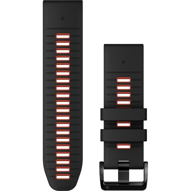 Garmin 26mm QuickFit klokkerem av silikon (sort/rød)