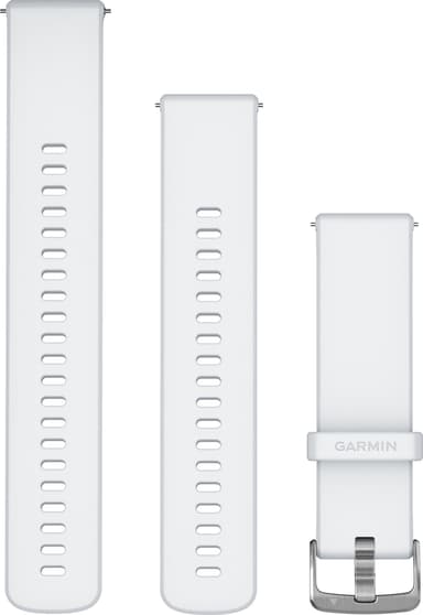 Garmin 22mm Quick Release klokkerem av silikon (hvit)