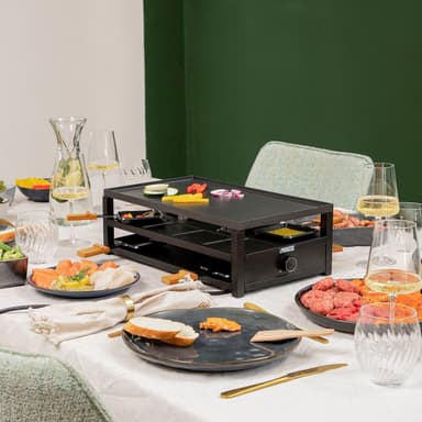 Princess Raclette 162655 Raclette i svart stål for 8 personer