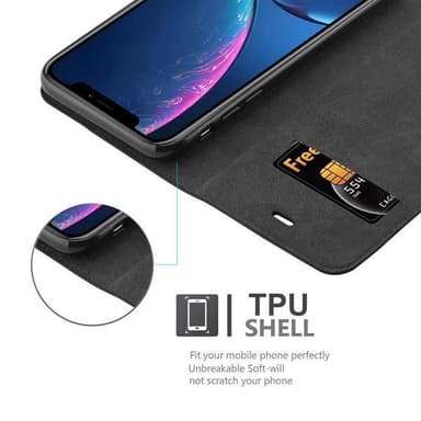iPhone XR lommebokdeksel case (svart)