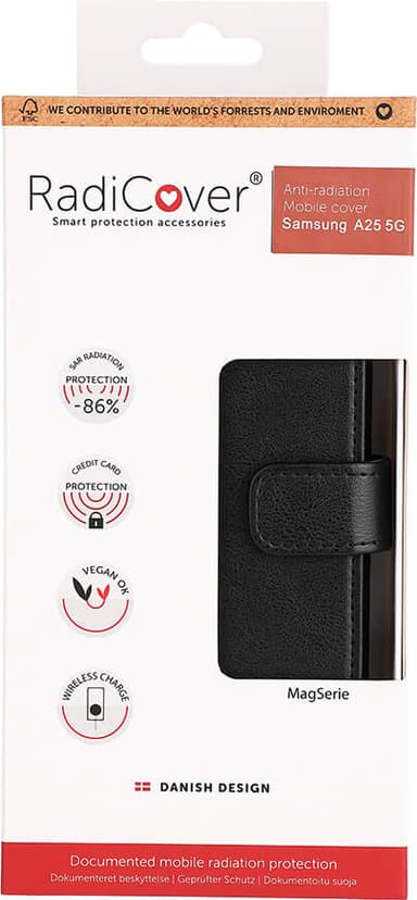 Radicover Flipcase Samsung Galaxy A25 5G lommebokdeksel (sort)