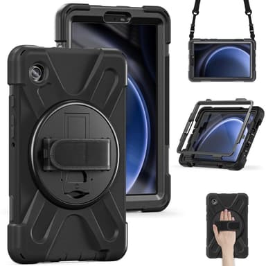Samsung Galaxy Tab A9 Heavy Duty Armor Veske med Skulderrem