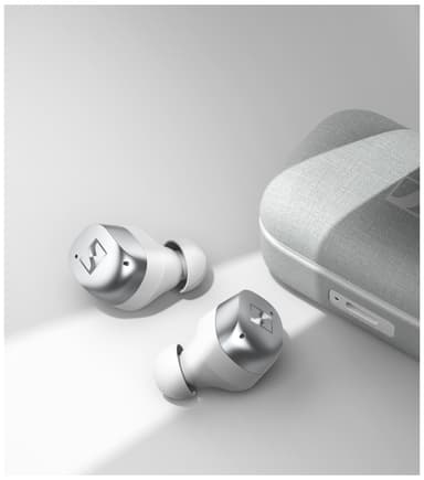 Sennheiser Momentum 4 helt trådløse in-ear hodetelefoner (hvit sølv)