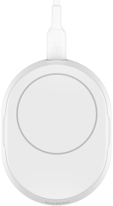 Belkin BoostCharge Pro Qi2 15W magnetisk konvertibel lader (hvit)