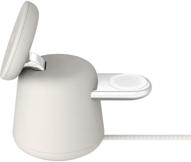 Belkin BoostCharge Pro 2-i-1 MagSafe 15W trådløs lader (sand)