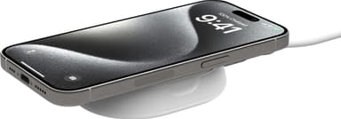 Belkin BoostCharge Pro Qi2 15W magnetisk konvertibel lader (hvit)
