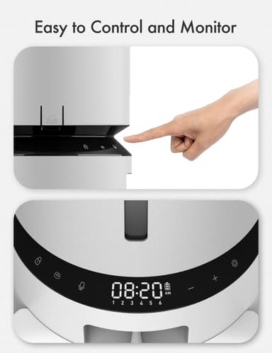 Petlibro Granary WiFi dobbelt matbrett automatisk kattemater 5L (hvit)