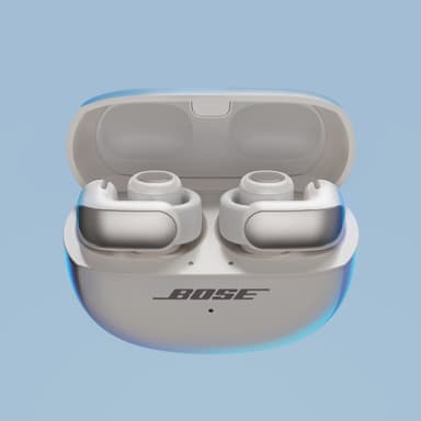 Bose Ultra Open Earbuds trådløse in-ear hodetelefoner (hvit røyk)