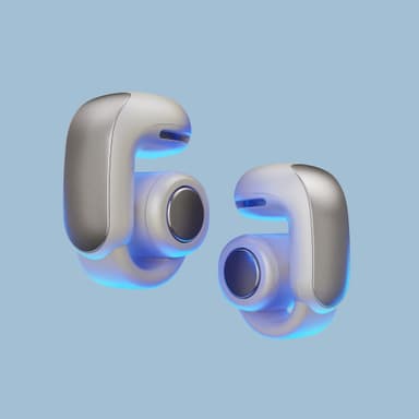 Bose Ultra Open Earbuds trådløse in-ear hodetelefoner (hvit røyk)