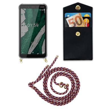 Nokia 1 PLUS Deksel med Halskjede (rød)