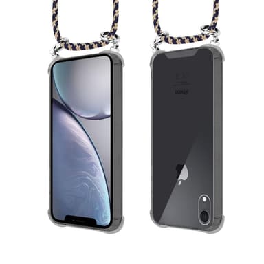 iPhone XR Deksel med Halskjede (blå)