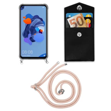 Huawei MATE 30 LITE Deksel med Halskjede (rosa)