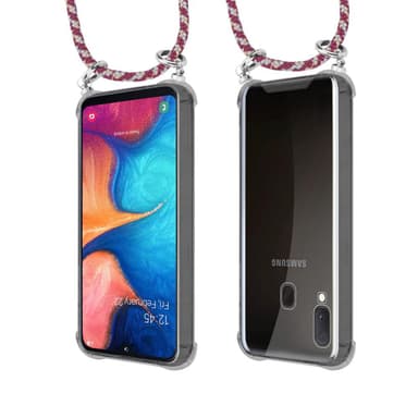 Samsung Galaxy A10e / A20e Deksel med Halskjede (rød)