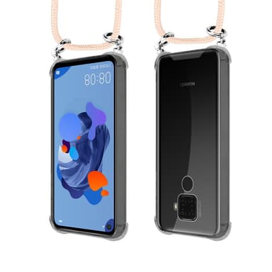 Huawei MATE 30 LITE Deksel med Halskjede (rosa)