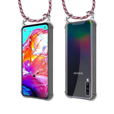 Samsung Galaxy A70 / A70s Deksel med Halskjede (rød)