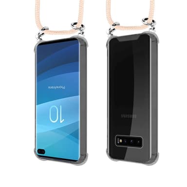 Samsung Galaxy S10 PLUS Deksel med Halskjede (rosa)