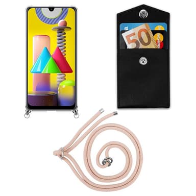 Samsung Galaxy M31 Deksel med Halskjede (rosa)