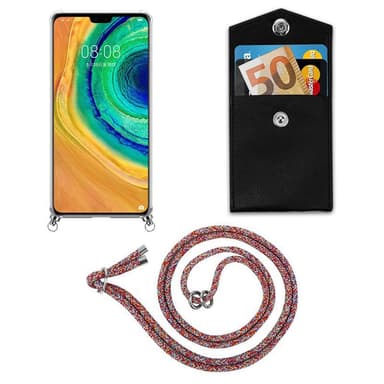 Huawei MATE 30 Deksel med Halskjede (rød)