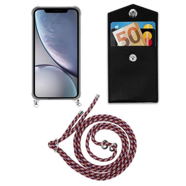 iPhone XR Deksel med Halskjede (rød)
