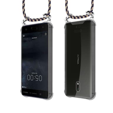 Nokia 3 2017 Deksel med Halskjede (blå)