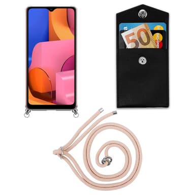 Samsung Galaxy A21 Deksel med Halskjede (rosa)