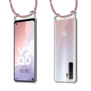 Huawei NOVA 7 SE Deksel med Halskjede (rød)