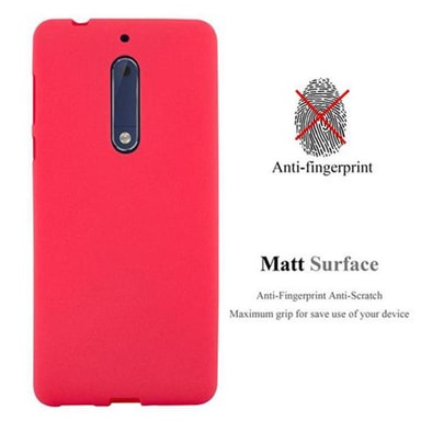 Cadorabo Custodia per Nokia 5 2017 in Rosso Chili - Protezione in Stile