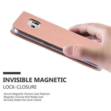Samsung Galaxy S6 EDGE lommebokdeksel etui (rosa)