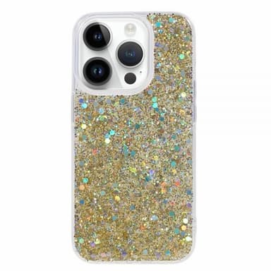 Nordic Covers iPhone 15 Pro Deksel Sparkle Series Citrine Gold