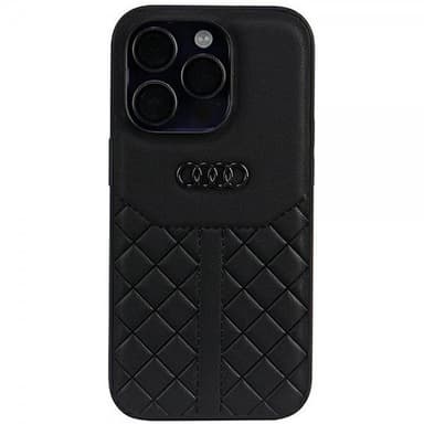 Audi iPhone 14 Pro Deksel Genuine Leather Case Svart