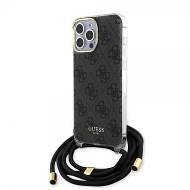 Guess iPhone 15 Pro Max Deksel Crossbody Cord Svart