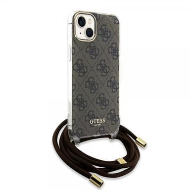 Guess iPhone 15 Deksel Crossbody Cord Brun