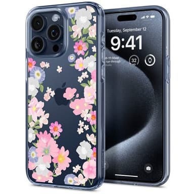 Spigen iPhone 15 Pro Deksel Liquid Crystal Blossom