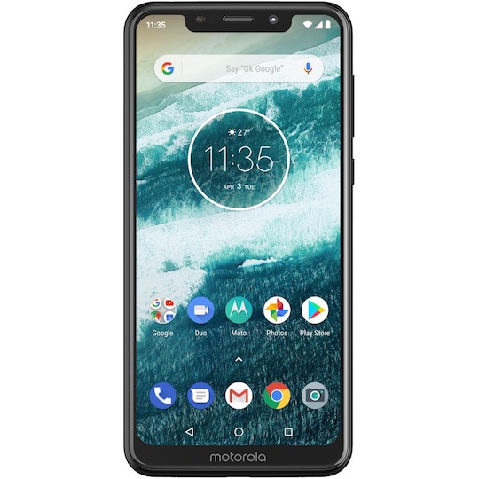 Motorola One smarttelefon (sort)