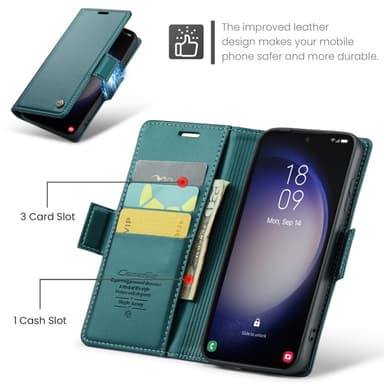 CASEME Lommebok-deksel Samsung Galaxy S24 - Grønn