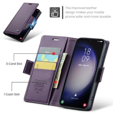 CASEME Lommebok-deksel Samsung Galaxy S24 - Lilla