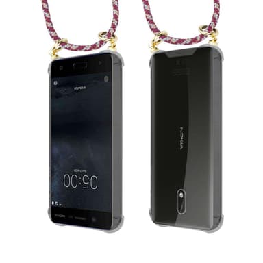 Nokia 3 2017 Deksel med Halskjede (rød)