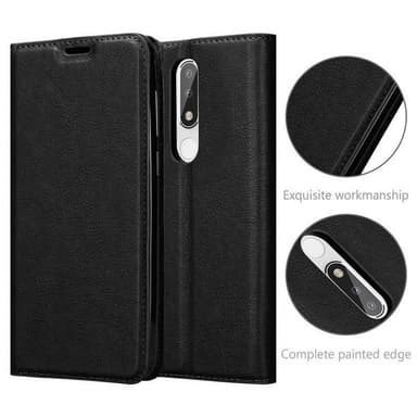 Nokia 5.1 PLUS / X5 lommebokdeksel case (svart)