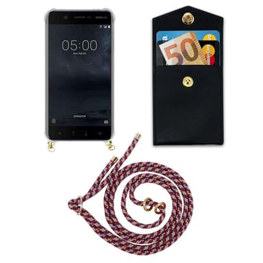 Nokia 3 2017 Deksel med Halskjede (rød)
