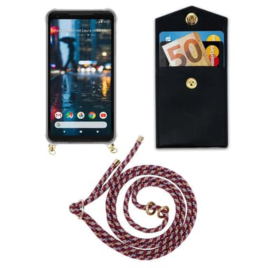 Google PIXEL 2 Deksel med Halskjede (rød)