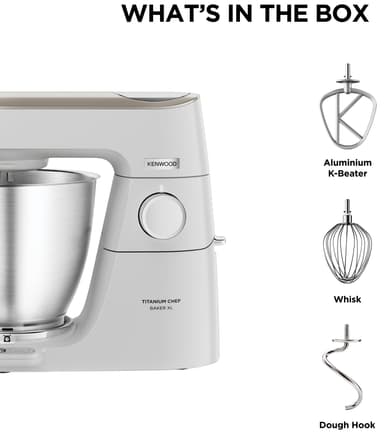 Kenwood Titanium Chef Baker XL kjøkkenmaskin KVL65.001WH (hvit)