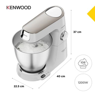 Kenwood Titanium Chef Baker XL kjøkkenmaskin KVL65.001WH (hvit)
