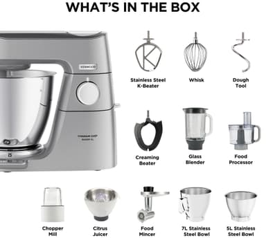 Kenwood Titanium Chef Baker XL kjøkkenmaskin KVL85.704SI