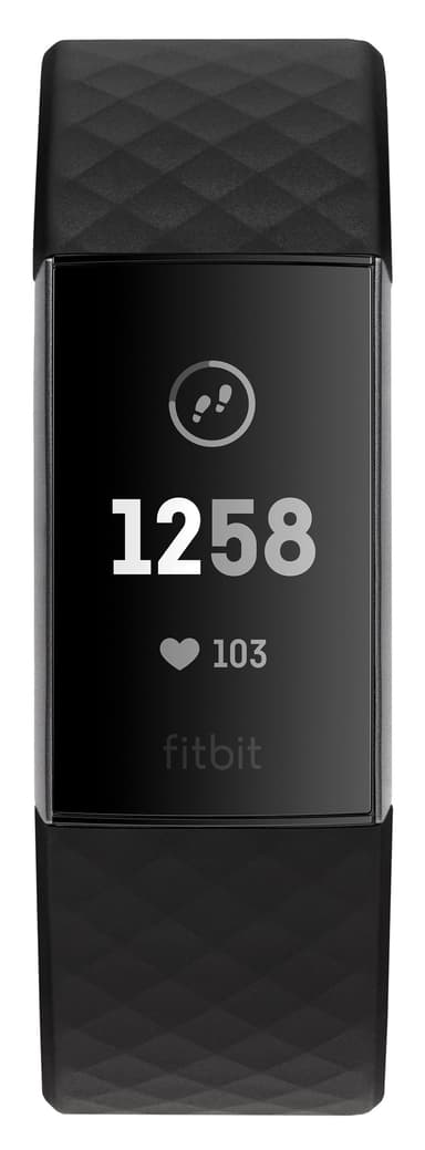 Fitbit Charge 3 aktivitetsarmbånd (sort/grafittaluminium)