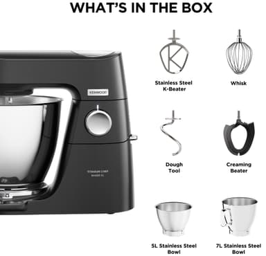 Kenwood Titanium Chef Baker XL kjøkkenmaskin KVL85.004BK